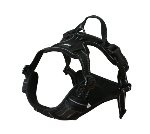 楽天ユニオンMaychanメイチャン バディードッグハーネス SPORT HARNESS 犬用ハーネス （L, ブラック）