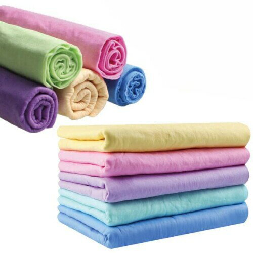 ギアーズ(GEARS) セームタオル サイズ L 2枚 セット スイムタオル スポーツタオル 水泳 大判 大きめ 吸水 速乾 髪 車 洗車 窓 拭き 洗面所 プール 無地 ペット グリーン