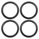 ACROPIX ユニバーサル6.5"サブウーファースピーカーリングカバースペーサースピーカーオーディオ装飾用サークル(メッシュグリルなし)ABSブラッ ク - 4個セット