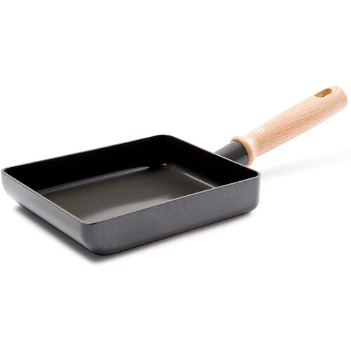 GreenChefグリーンシェフ エッグパン 玉子焼き器 14x18cm IH 対応 セラミック こびり付きにくい フッ素不使用 ブラウニー ブラック CC002545-001