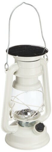 丸和貿易 ソーラーLED プレミアムランタン アイボリー サイズ：約W15.3 D11.5 H23.8 4008800-01