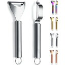 Evanda ピーラー 2本セット 皮むき器 キャベツ 千切り ステンレス サビない 軽く鋭い使い心地 切れ味が続く お手入れ簡単 食洗器対応 キッチン用品