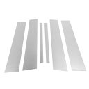 VekAuto インフィニティに対応G35 2007-2015用6個入りドアピラーウィンドウトリム 16.50"x3.15" プラスチック シルバートーン フロント リア 左右 アンチスクラッチ ステッカー ピラーポストカバ
