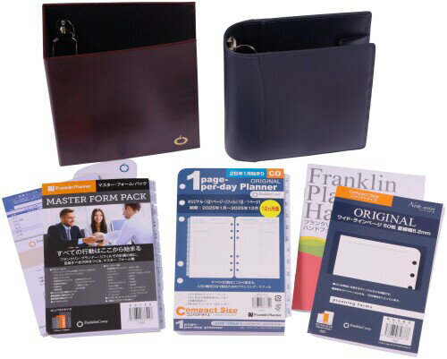 フランクリン・プランナー スターター キット 1日1ページ 2025年 1月始まり 12ヶ月版 コンパクトサイズ..