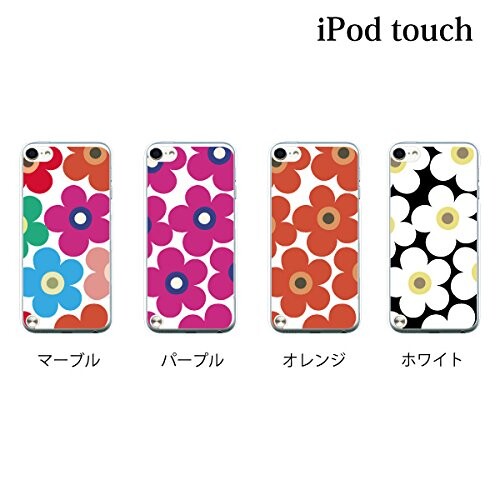 +S iPod touch 第6・第7世代 ケース フラワー ハードケース クリア 01116-WH