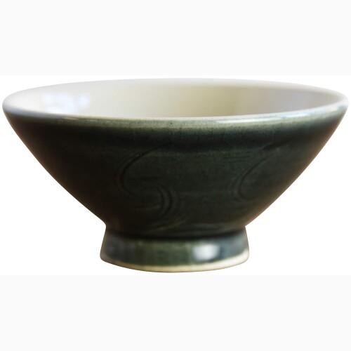 つかもと(Tsukamoto) 益子焼 U TOCHIGI DESIGN 飯碗 呉須釉 櫛目 MM-5