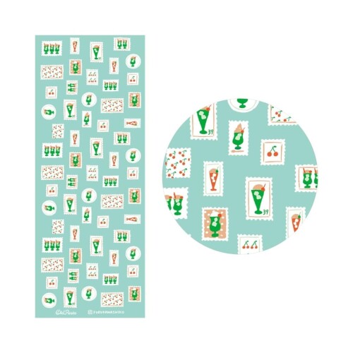 Old Resta×FURUKAWASHIKO てぬぐい レトロ日記クリームソーダ