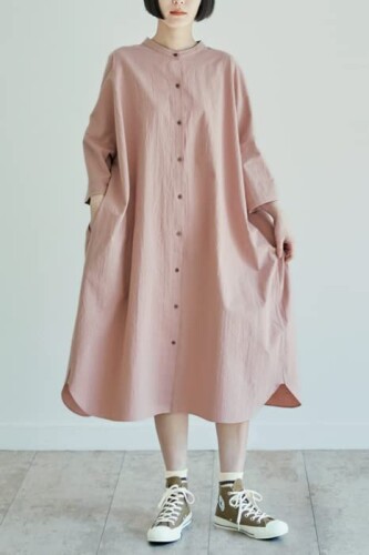 Sewing Pattern Studio 縫い代付き型紙・パターン バンドカラーシャツ MサイズSB-0038 ホワイト