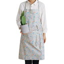 (anyasun) エプロン H型 首掛け シンプル 女性用 大容量ポケット 仕事用 料理教室 家庭用 カフェエプロン (C04:淡いピンクのタンポポ・ピンク)