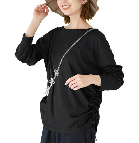 (ロペピクニック) ラッシュガードサイドドロストリブトップス/セットアップ対応 ブラック（01） 38