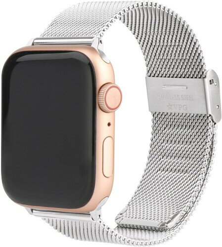 (ノーザンブルー) VPG 交換ベルト 交換バンド Apple Watch 42/44mm ステンレス 長さ調節 可能 シルバー AW-STN02SL