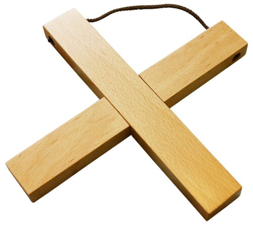 アルファックス 鍋敷き 木目 21×21×1.5cm ブナ クロス鍋敷 大 903086