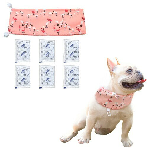 MILASIC 犬 ネッククーラー 大型犬用 保冷剤付き クールバンダナ 首元冷却 夏の暑さ対策 散歩や屋外に..