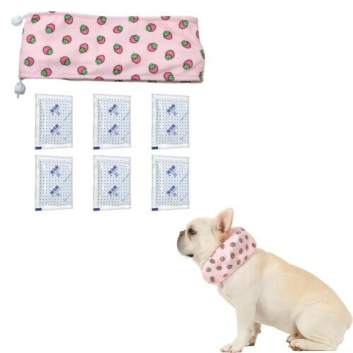 MILASIC 大型犬向け クールバンダナ 保冷剤入りネッククーラー ペット用冷却アイテム 夏の熱中症対策に..