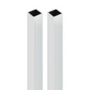 DTGN 25mmx25mmx2mmx300mm(幅×壁厚×長さ)の角パイプ-2個セット-工業用住宅建設用-6063アルミニウム角パイプ
