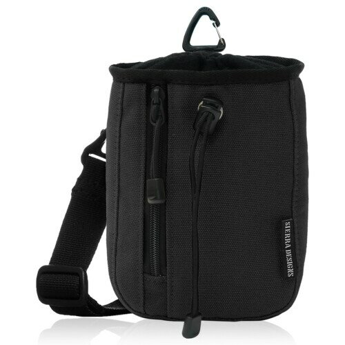 (シエラデザインズ) チョークバッグ コンパクト ショルダーベルト付 キーフックあり スマホ収納 散歩 旅行 BLACK2