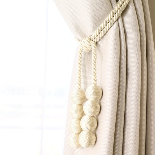 INTERIX カーテン留め おしゃれ 4ボールタッセル イエロー JCD330A