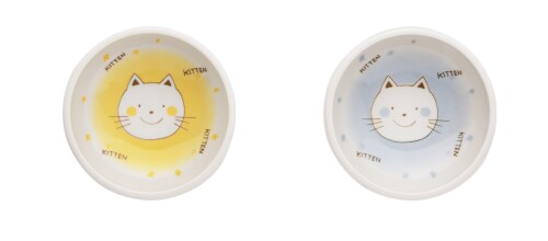 アイトー(Aito) 食器 器 子供用 こども キッズ用 猫 にっこりにゃんこ すくい易い ボウル（2色組）