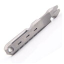 Hamans チタンプライバー クローバー ネイルプーラー アウトドアサバイバル ポケットクリップ付き 大型高耐久レバー EDC 多機能ツール グレー