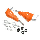 X AUTOHAUX 1セットのユニバーサルコフィンカット大型オレンジプラスチック製オートバイハンドガード交換品
