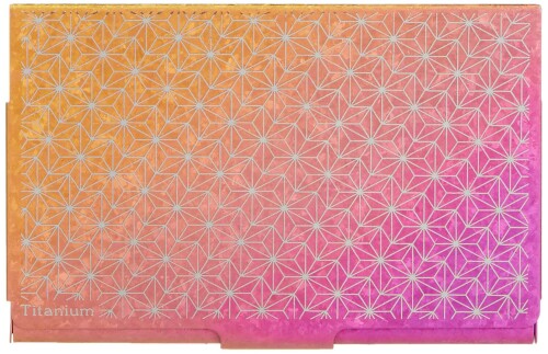 ホリエ チタン製 カードケース ピンクゴールド 麻の葉