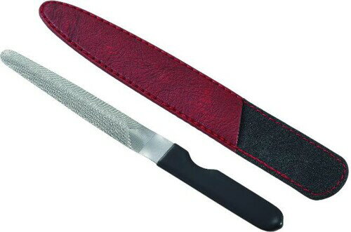 NAIL FILE 爪ヤスリ 甲丸型 カーブ付き ケース/赤