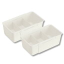 WellVivo 収納ボックス 伸縮式 プラスチック 収納ケース 小物入れ 台所収納 27×14.5×9.5cm 2個セット