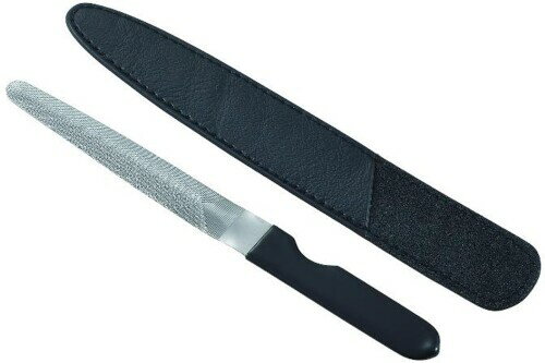 NAIL FILE 爪ヤスリ 甲丸型 カーブ付き ケース/黒