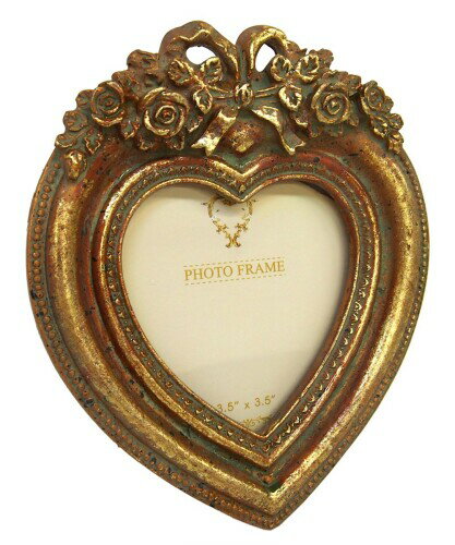 秋月貿易 Gold W12×D2×H14cm ロイヤルサロン プチ フォトフレーム ハート X936(CY2)