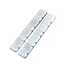 ACROPIX ホイールバランスウエイトストリップ 粘着バック 124 x 18mm ユニバーサル 60g シルバートーン 2個