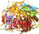 siawadeky ラッピングタイ リボン付き 300本セット ミックスカラー 無地 金 ビニタイ 可愛い 蝶結び ワイヤータイ DIY装飾 メタリック 手作り...