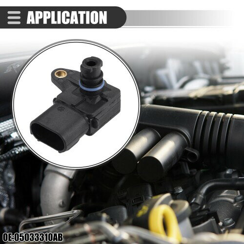 ACROPIX MAPマニホールド空気圧センサー マニホールド絶対圧センサー置換 Chry slerに対応 300 V8 6.1L 2006-2010に対応 プラスチック No.05033310AB ブラック