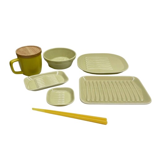 アルタ 油を落とすヘルシーなお皿 saraet カラーコーディネート 食器セット 食洗器対応 イエロー 7点セ..
