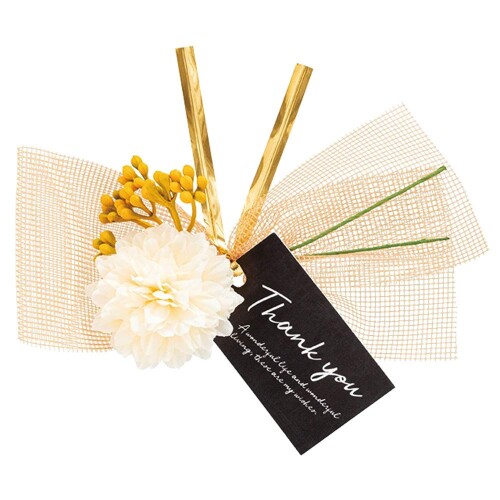 ヘッズ ワイヤータイ 16×12cm 白 10個 フルリール アレンジ 造花 ナチュラル HEADS ZAR-YT1