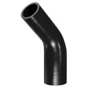 X AUTOHAUX シリコンホース シリコンパイプ ラジエーターホース 1個 内径38-45mm 長さ102mm エルボ45度 黒色 車 建設機械 工業用 ク...