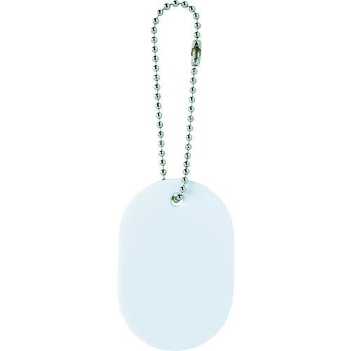 TRUSCO(トラスコ) 小判札 大 白 無地 ボールチェーン付 TKFW-CH × 3枚