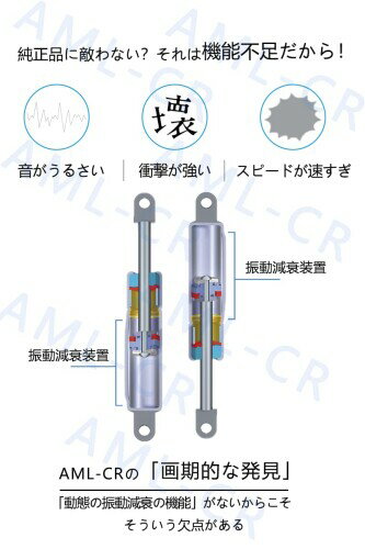 AML-CR 2003年-2008年 スズキ ワゴンR MH21S MH22S型リアダンパー リアゲードダンパー トラックダンパー ショックアブソーバー ガススプリング 元付け 純正交換用 日本語説明書付き 左右セット