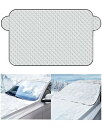 Yige Lii 車凍結防止カバー フロントガラスカバー 車 凍結防止シート 凍結対策 雪対策 積雪 カー 車用サンシェード UVカット 日よけ 遮光断熱 落葉 四季適用 盗難防止耳挟み 折りたたみ式