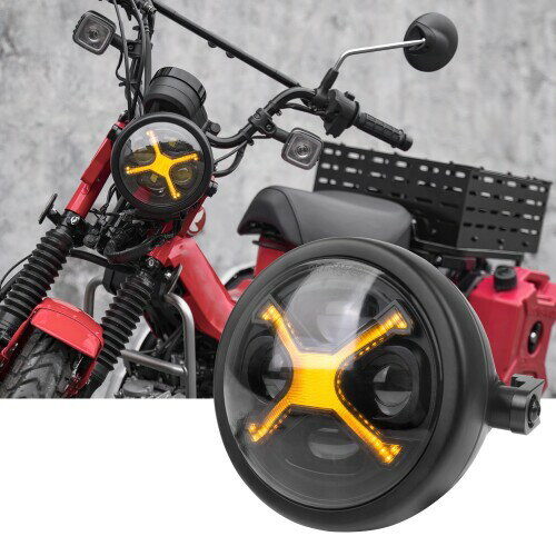 Fogocorss CT125専用 5.75インチLEDヘッドライトJA65 専用スーツ (X スタイルDRL ヘッドライト)