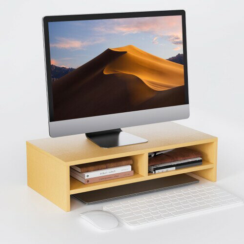 モニター台 パソコン台 組立簡単 滑り止め 2段収納 「人間工学デザイン姿勢改善」幅50cm モニタースタ..