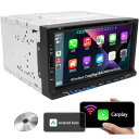 KASUVAR 2DIN7インチカーオーディオ一体型ナビ DVDプレーヤー CD再生 30バンドEQ 1024×600pディスプレイ Bluetooth5.0 ワイドFM/AM スマホ連携でCarPlay/AndroidAuto&ミラーリング バックカメラ連動 ステア(2)