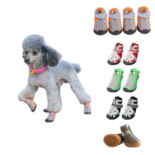 犬 靴 ドッグシューズ 靴下 犬の靴 散歩用 滑り止め 脱げない くつ ドッグブーツ ゴム底 ペット靴 肉球保護 小型犬 大型犬 (L, ピンク) ジッパー&マジックテープの二重ロックで 足首までしっかり固定。 ゴム製の底になっており、滑りにくく、耐久性もアップ。 けがの防止にも役立つ。 裏面もメッシュ素材となっており、通気性も確保。 夏場の暑い日も着用でき、快適なお散歩を実現。 2タイプ、6色のデザインをご用意。 説明 雨の日や雪の日など、わんちゃんの散歩を補助する犬用シューズ4足セットです。 〇脱げにく安心の構造 ジッパー&マジックテープの二重ロックで 足首までしっかり固定。 〇耐久性抜群 ゴム製の底になっており、滑りにくく、耐久性もアップ。 けがの防止にも役立つ。 〇通気性抜群 裏面もメッシュ素材となっており、通気性も確保。 夏場の暑い日も着用でき、快適なお散歩を実現。 〇履かせやすい ベロ付きで、履き口が大きく開きます。 飼い主様にも優しいデザイン。 〇スタイリッシュなデザイン 2タイプ、6色のデザインをご用意。 ※マジックテープ部分のロゴが入る場合と、 入らない場合がございます。 予めご了承ください。 〇商品概要 ■カラー 【Aタイプ】 レッド グリーン ブラック オレンジ 【Bタイプ】 ピンク ブラウン ※AタイプBタイプで大きさが異なります。 また、裏面の素材はAタイプのみメッシュ素材となります。 各サイズは商品画像のサイズ表をご覧下さい。 【採寸方法】 肉球部分の横幅縦幅のサイズをご計測下さい。 前足、後足の大きさが異なる場合は大きい方の数値に合わせてご選択下さい。 商品コード62068145840商品名犬 靴 ドッグシューズ 靴下 犬の靴 散歩用 滑り止め 脱げない くつ ドッグブーツ ゴム底 ペット靴 肉球保護 小型犬 大型犬 (L, ピンク)サイズLカラーピンク※他モールでも併売しているため、タイミングによって在庫切れの可能性がございます。その際は、別途ご連絡させていただきます。※他モールでも併売しているため、タイミングによって在庫切れの可能性がございます。その際は、別途ご連絡させていただきます。