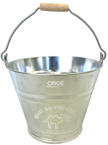 尾上製作所(ONOE) イラスト入バケツ1号ホワイト (6リットル ガーデニング用品 園芸 キャンプ アウトドア 防災グッズ 口径25.8 x 底径16.7cm x 深さ19.6cm 日本製)