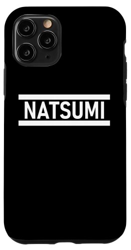 「NATSUMI」ヘボン式「なつみ」「ナツミ」下の名前 ローマ字 名入れ 名乗り ラテン文字 綴り スマホケース iPhone 11 Pro 用