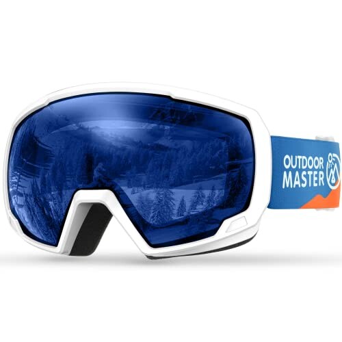 (OutdoorMaster) 子供用スキーゴーグル UV400 紫外線カット メガネ対応 子ども スノーゴーグル 180°広視野 スノボートゴーグル 曇り止め 防風防塵防雪 防放射 耐衝撃 冬山登山/サバゲー/バイク