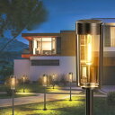 LKCCTK ガーデンライト ソーラー ライト 屋外 照明 庭 透明ランプシェード 暖色LED IP65防水 高輝度 埋め込み式 自動点灯/消灯 歩道 パーティ...