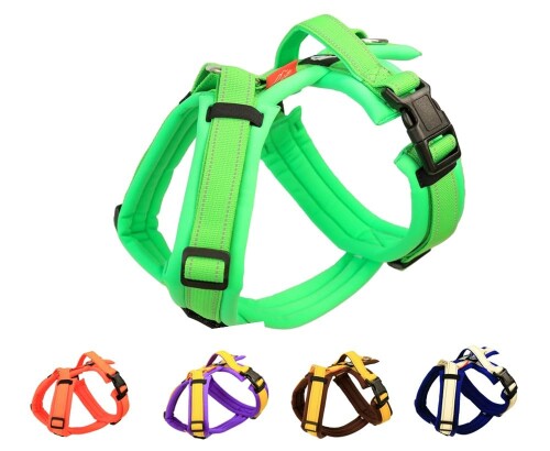 Hakusan ゼロハーネス 負担軽減 犬用ハーネス サイズ調整可 簡単着脱 夜間反射材 軽量 通気 ハンドル付..