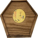 ちゃどうぐ実木茶皿陶磁器画手作業磨き中国式簡約茶台禅意茶海和式乾泡ポータブルレトロ六角形 (緑)
