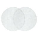 ACROPIX ユニバーサル3.5"スピーカーグリルメッシュ オーディオサブウーファー用 91x99x8mm フレームなし ホワイト - 2個セット