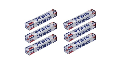 UACJ製箔 アルミホイル マイホイル レギュラー 幅25cm×長さ8m 6本 日本製 くるくるストッパー付き 飛び出しにくい